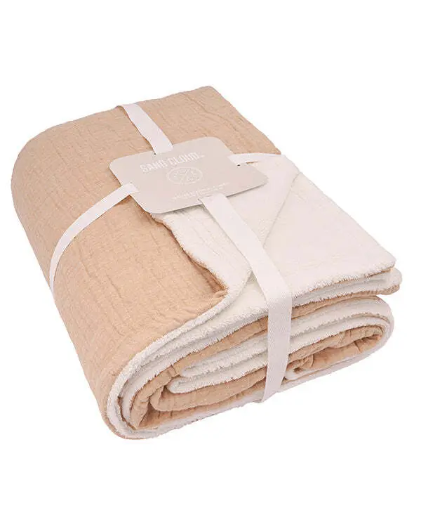 Softy Solid Plush Blanket - Beige | Sand Cloud - Image 2