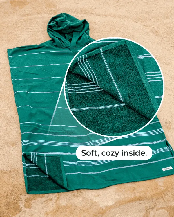 Terra Hooded Poncho - Teal Blue | Sand Cloud - Image 4