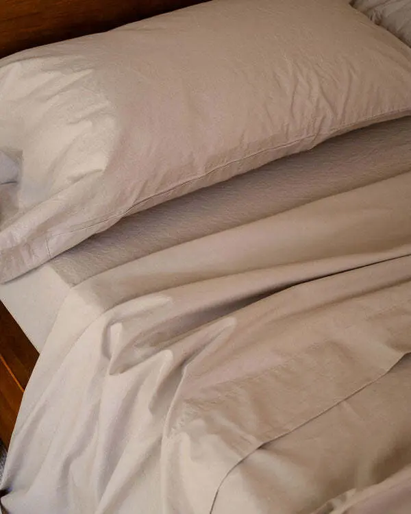 Signature Percale Solid Sheet Set Beige | Sand Cloud - Image 2