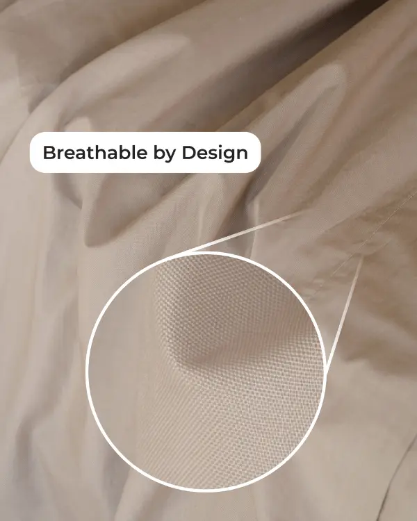 Signature Percale Solid Sheet Set Beige | Sand Cloud - Image 5