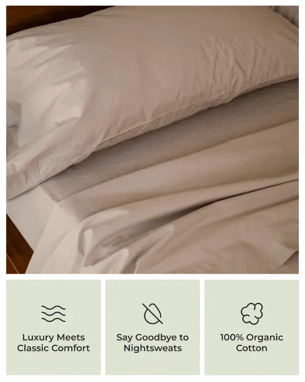 Signature Percale Solid Sheet Set Beige | Sand Cloud - Image 4