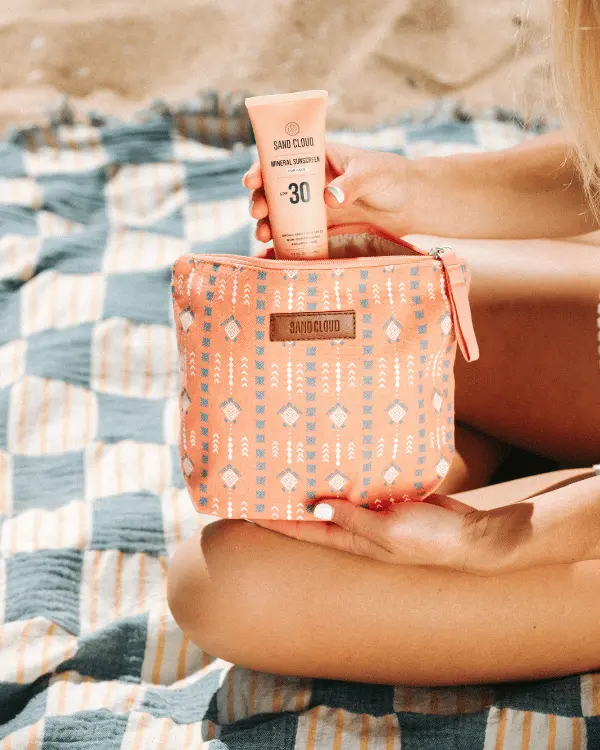 Diamond Mudcloth Zipper Pouch | Sand Cloud - Image 2