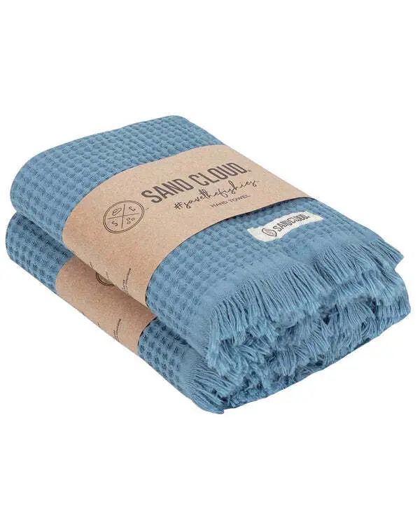 Micro Waffle Hand Bath Bundle - 2 Pack - Slate Blue | Sand Cloud - Image 3