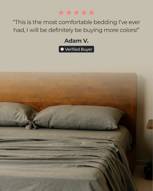 Classic Micro Twill Stripe Melange Sheet Set Indigo | Sand Cloud - Image 3