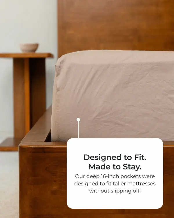 Signature Percale Solid Sheet Set Beige | Sand Cloud - Image 6