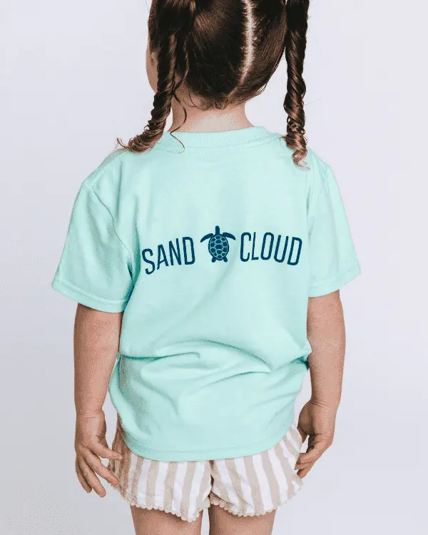SC Whale Tail Kids Tee - Soft Mint | Sand Cloud - Image 2