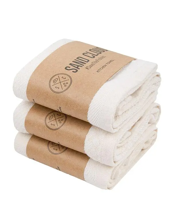 Cyperus Kitchen Towel Bundle Natural - Assorted 3 Pack | Sand Cloud - Image 2