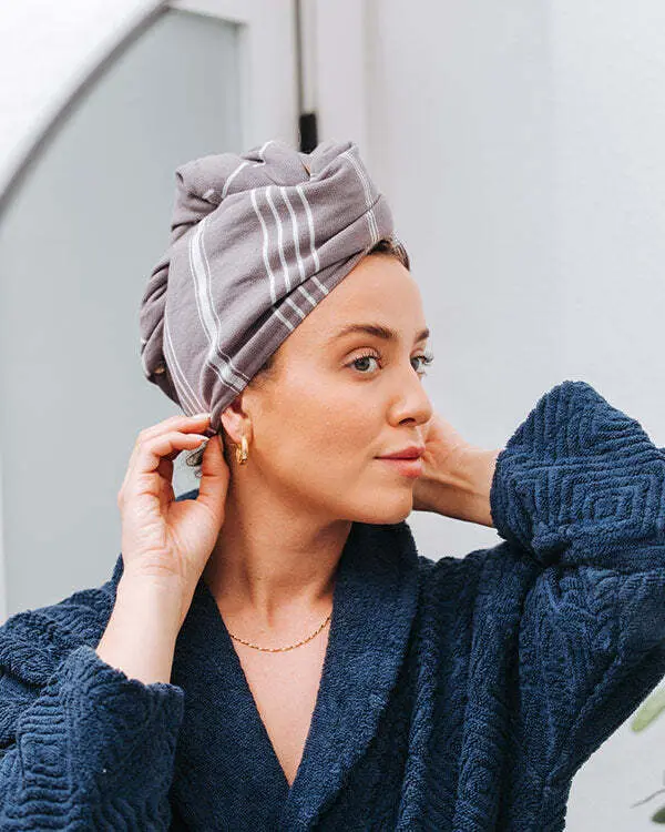 Classic Hair Towel - Grey | Sand Cloud - Image 2