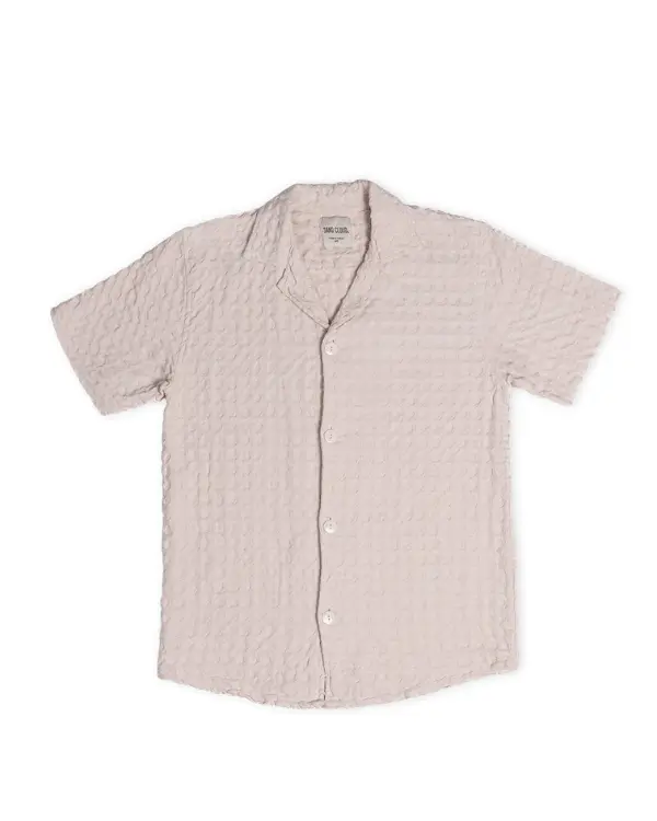 Orb Button Down Waffle Shirt - Sand - Mens | Sand Cloud - Image 2